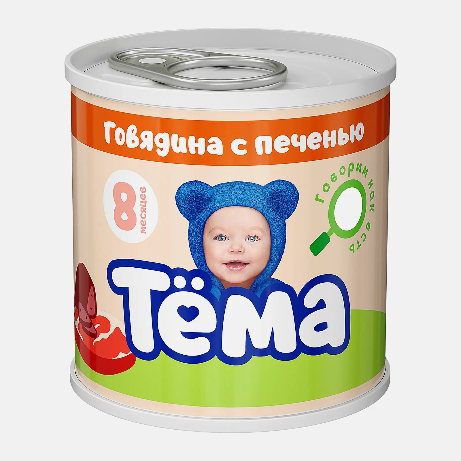 Изображение товара Пюре Тема Говядина с печенью для детей 8 месяцев 90г натуральное питание