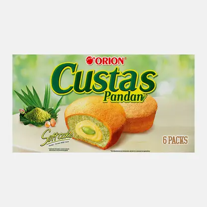 Пирожное со вкусом пандана Custas Pandan Orion 138г