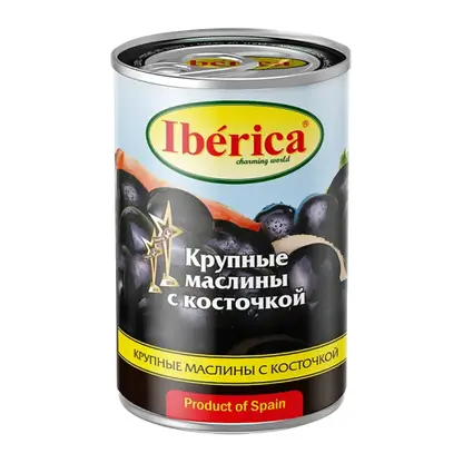 Изображение товара Маслины Iberica с косточкой 360г