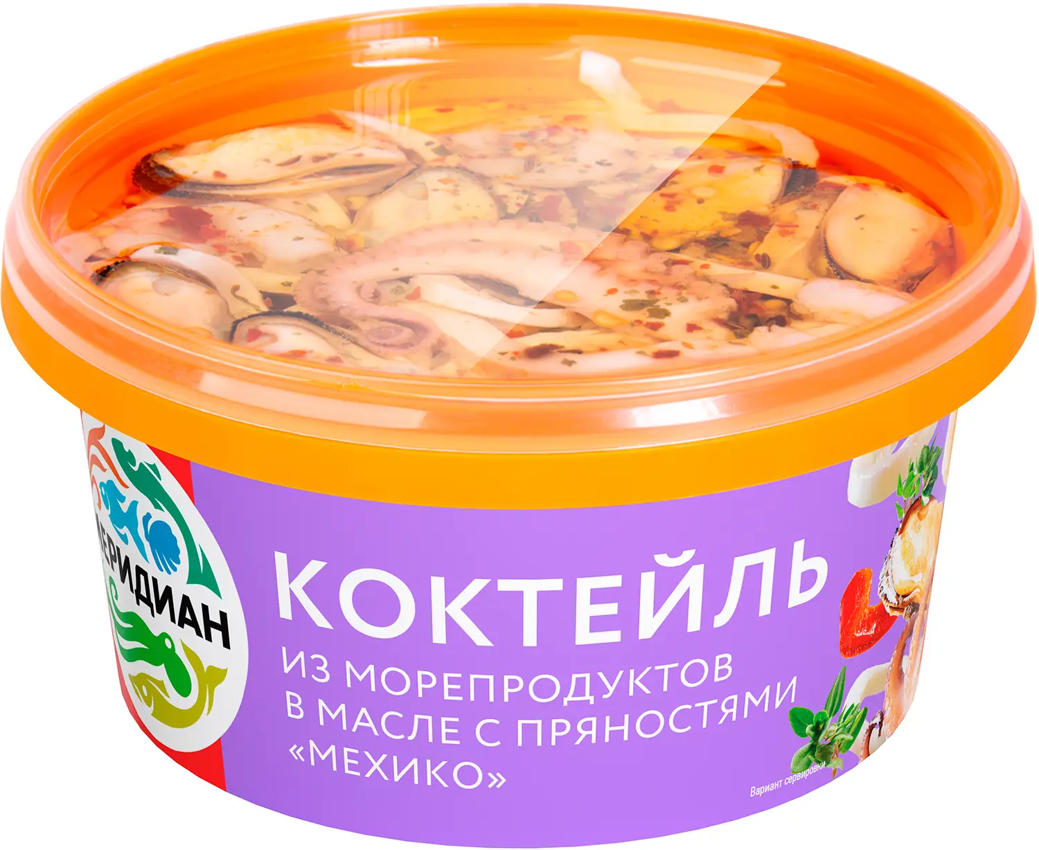 Коктейль из морепродуктов Производственно-Коммерческое Предприятие Меридиан  Мехико 430г — в каталоге на сайте сети Магнит | Краснодар