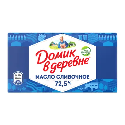Изображение товара Масло сливочное Домик в деревне 72.5% 180г