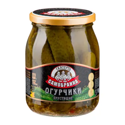 Изображение товара Огурчики Скатерть-самобранка маринованные хрустящие 680г