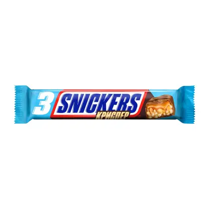 Изображение товара Шоколадный батончик Snickers Криспер с карамелью арахисом и хрустящими рисовыми шариками 60г