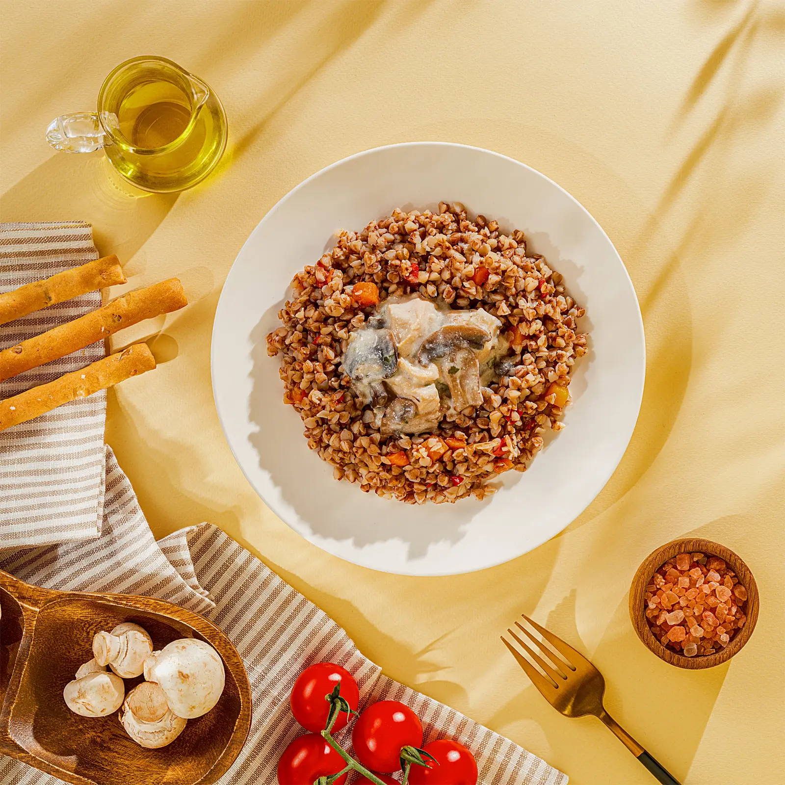 Изображение товара Гречка с куриным фрикасе М Кухня 250г готовое блюдо швидко и сытно