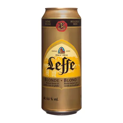 Изображение товара Пиво Leffe Blonde светлое пастеризованное 6.6% 500мл жестяная банка
