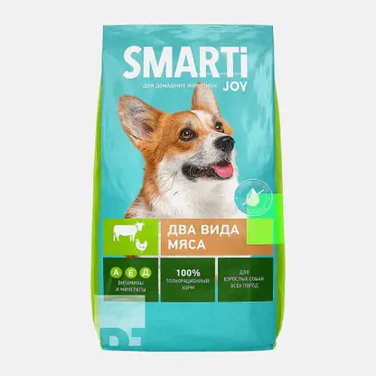 Сухой корм для собак с двумя видами мяса Smarti Joy 2.5кг