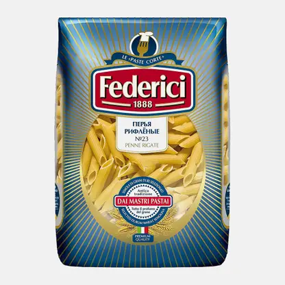 Макароны Federici Перья рифленые 400г