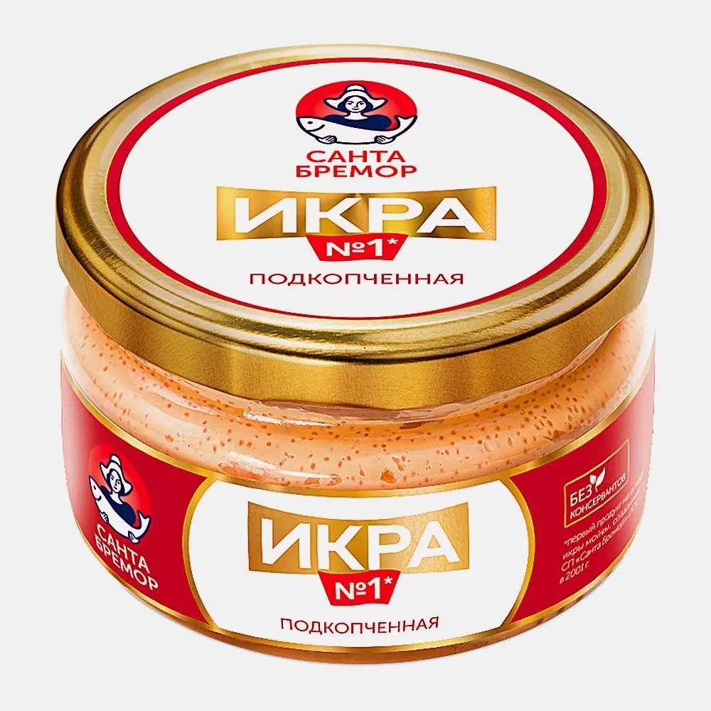 Изображение товара Икра мойвы Санта Бремор Подкопченная 180г