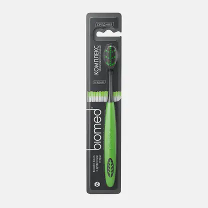 Зубная щетка Biomed Black Medium средней жесткости в ассортименте