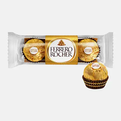 Конфеты Ferrero Rocher из молочного шоколада с начинкой из крема и лесного ореха 37.5г