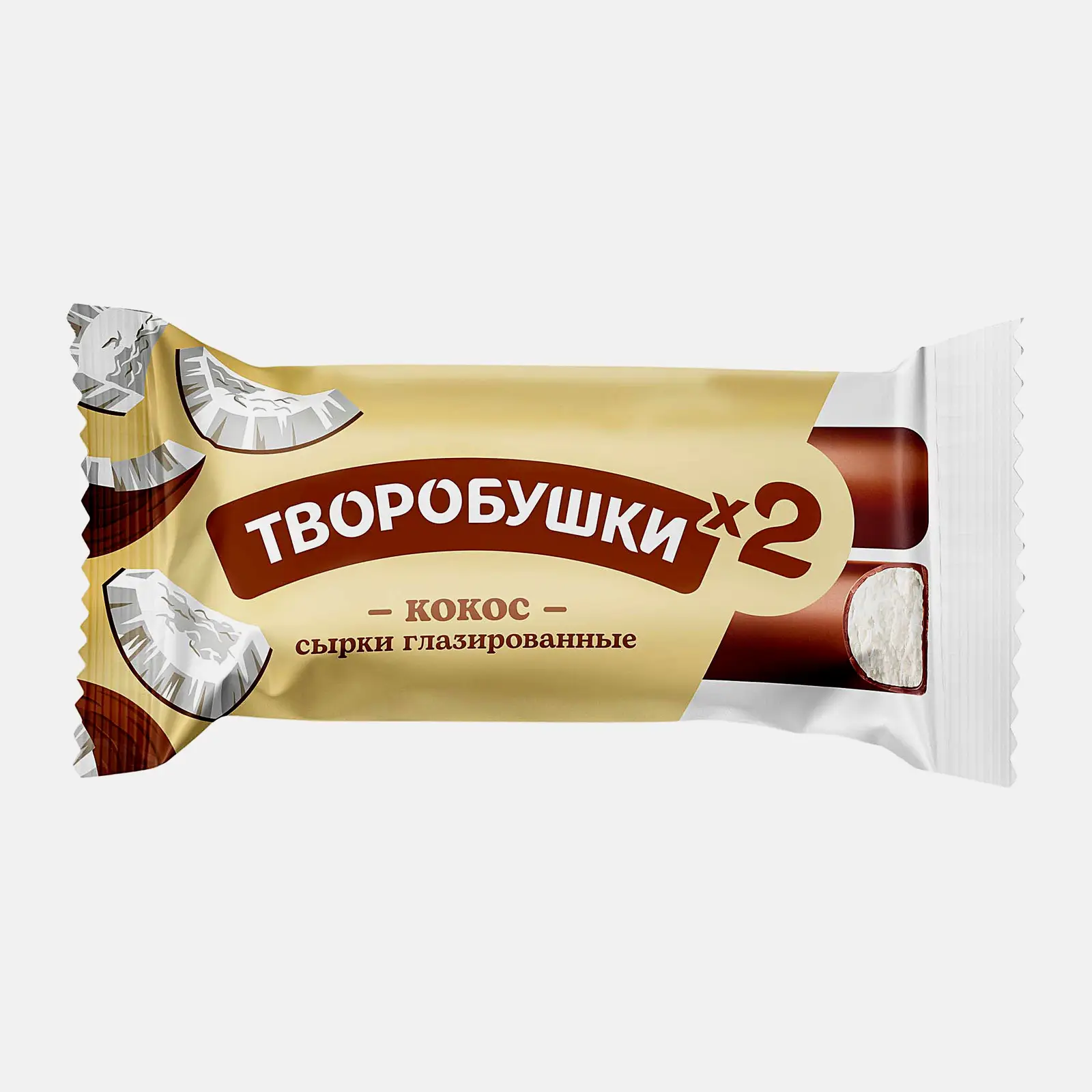 Творожные сырки глазированные кокосовые Творобушки 22.5% 45г Творожные сырки глазированные кокосовые Творобушки 22.5% 45г