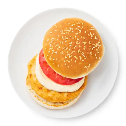 Изображение товара Чикенбургер с грибами и сливочным соусом 150г