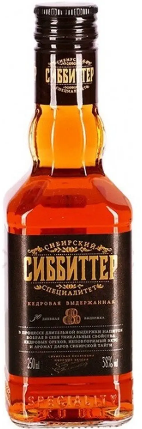 Изображение товара Настойка Сиббиттер Кедровая выдержанная 38% 250мл натуральный вкус крепкий напиток