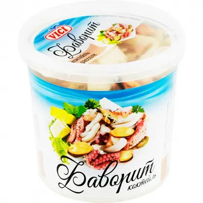 Изображение товара Коктейль Vici фаворит из морепродуктов в масле 360г