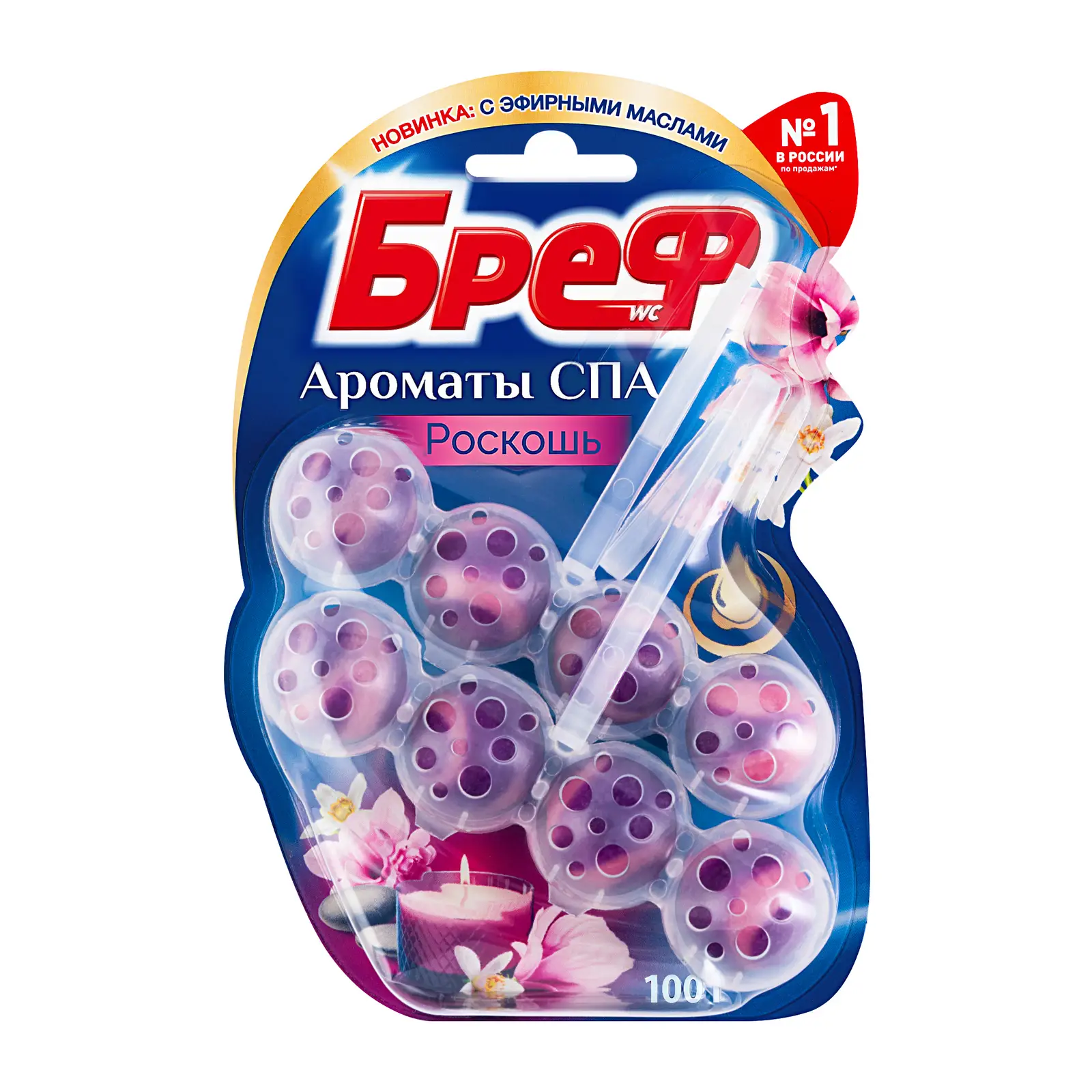 Туалетный блок Бреф Ароматы СПА Роскошь шарики для унитаза 2шт*50г