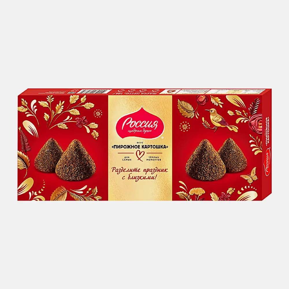 Конфеты со вкусом пирожное Картошка Россия щедрая душа 146г - фото 2