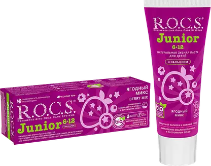 Зубная паста R.O.C.S. Junior 6-12 лет ягодный микс 74г