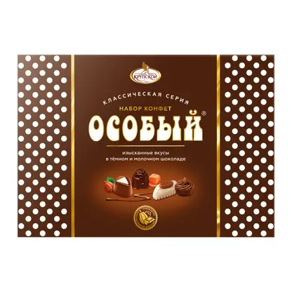 Изображение товара Конфеты КФ Крупской набор Особое ассорти 183г - шоколадные конфеты с фундуком и какао