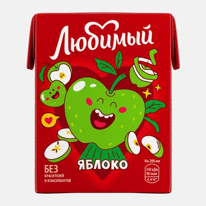 Напиток сокосодержащий Яблоко Любимый 200мл