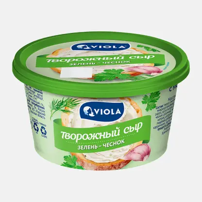 Сыр творожный Viola с укропом чесноком и петрушкой 66% 140г
