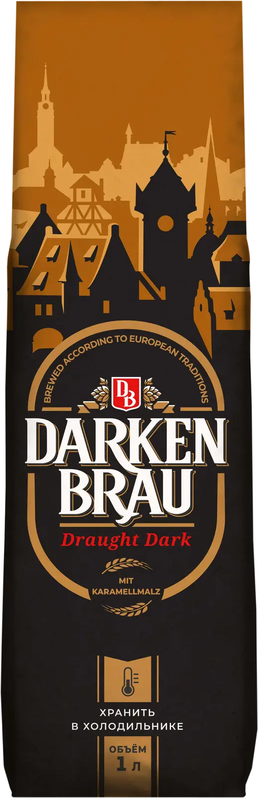 Пивной напиток Darkenbrau темный фильтрованный пастеризованный 3.5% 1л — в  каталоге на сайте сети Магнит | Челябинск