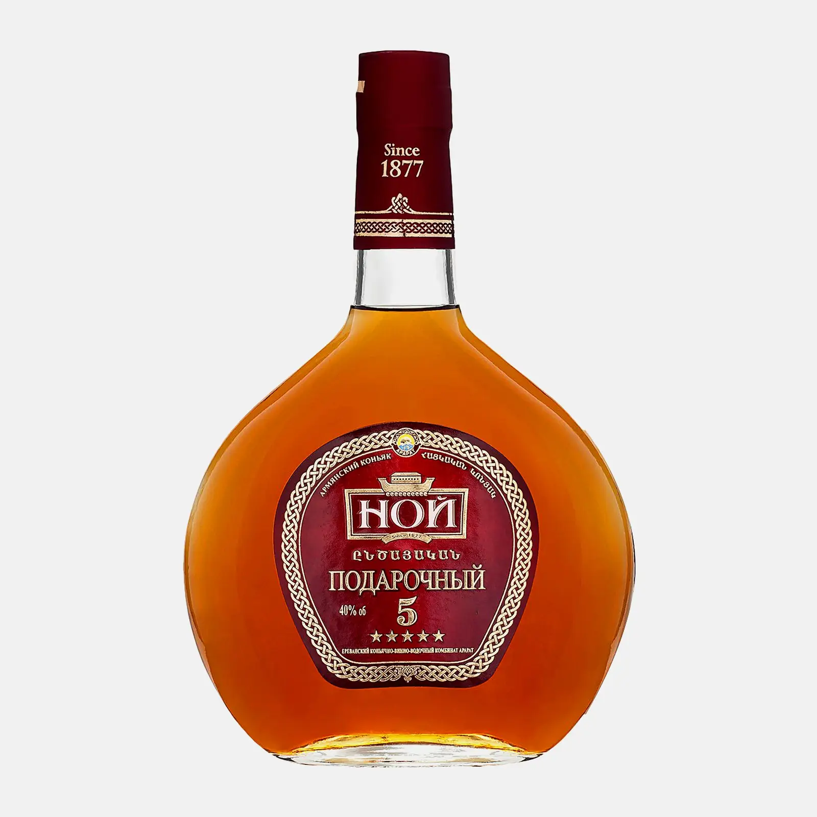 Изображение товара Коньяк Ной Подарочный 5 лет 40% 500мл армянский премиум напиток
