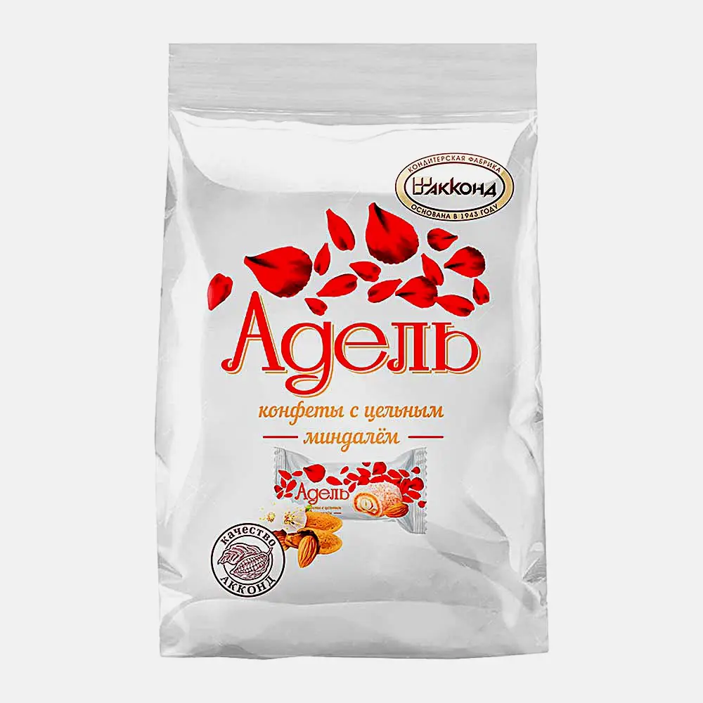 Изображение товара Конфеты с миндалем Адель 215 г кремовые лакомство