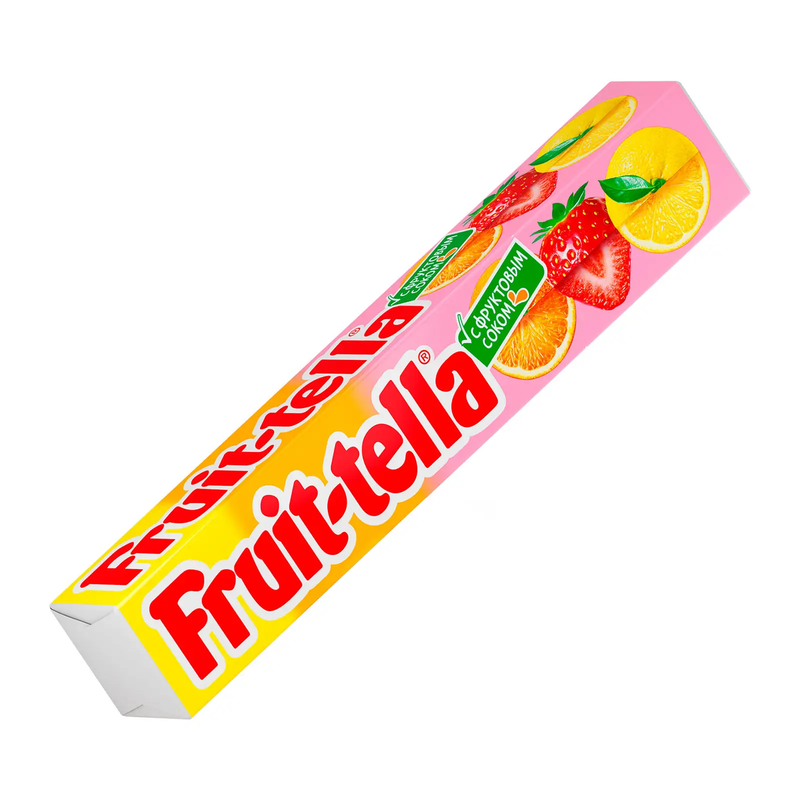 Жевательные конфеты Ассорти клубника апельсин лимон Fruit-Tella 41г