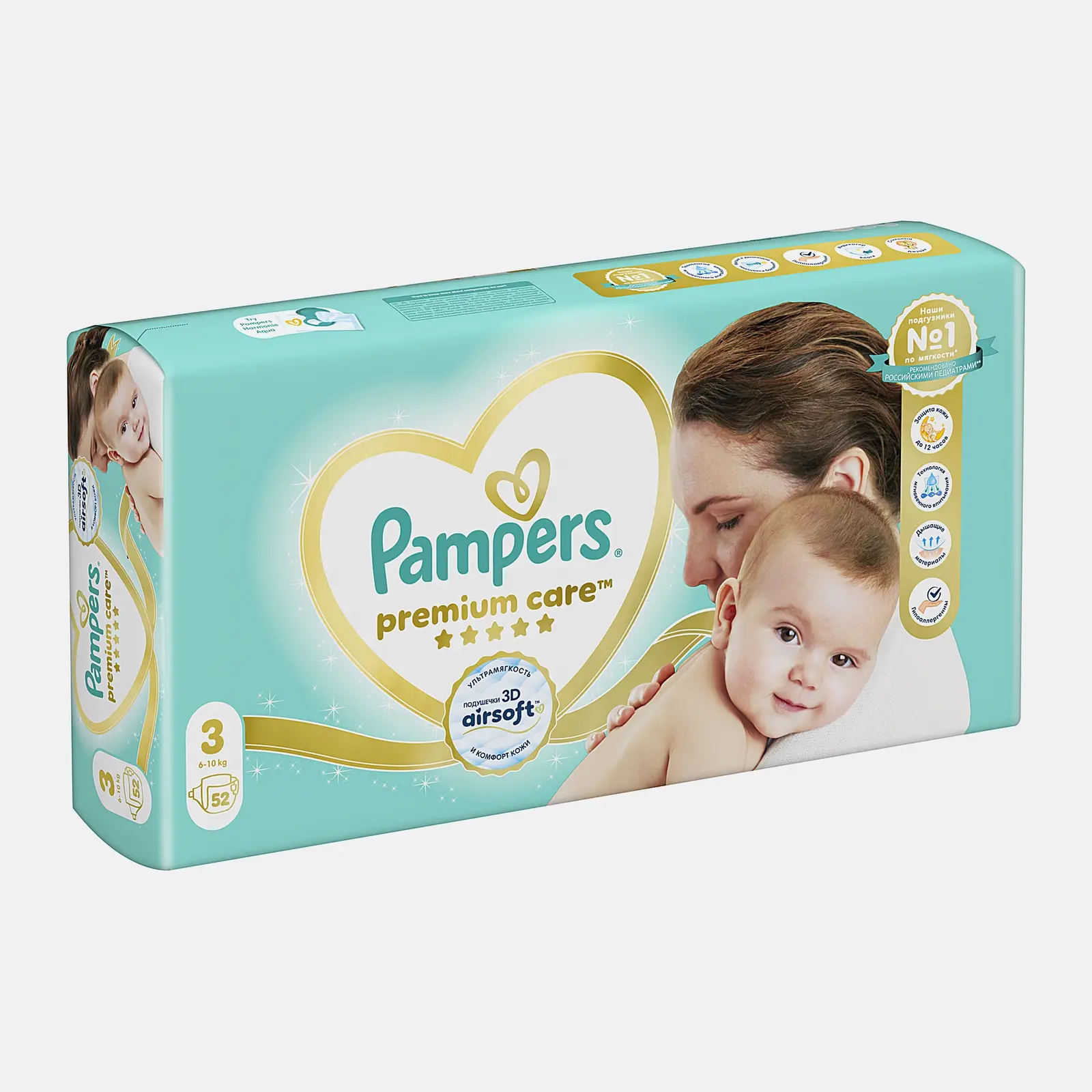 Подгузники Pampers Premium Care р.3 6-10кг 52шт - фото 4 Подгузники Pampers Premium Care р.3 6-10кг 52шт - фото 4