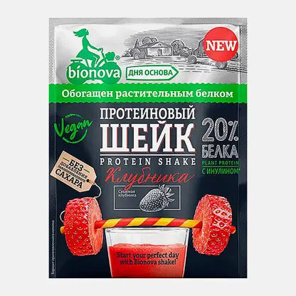 Шейк протеиновый клубника Bionova 25г