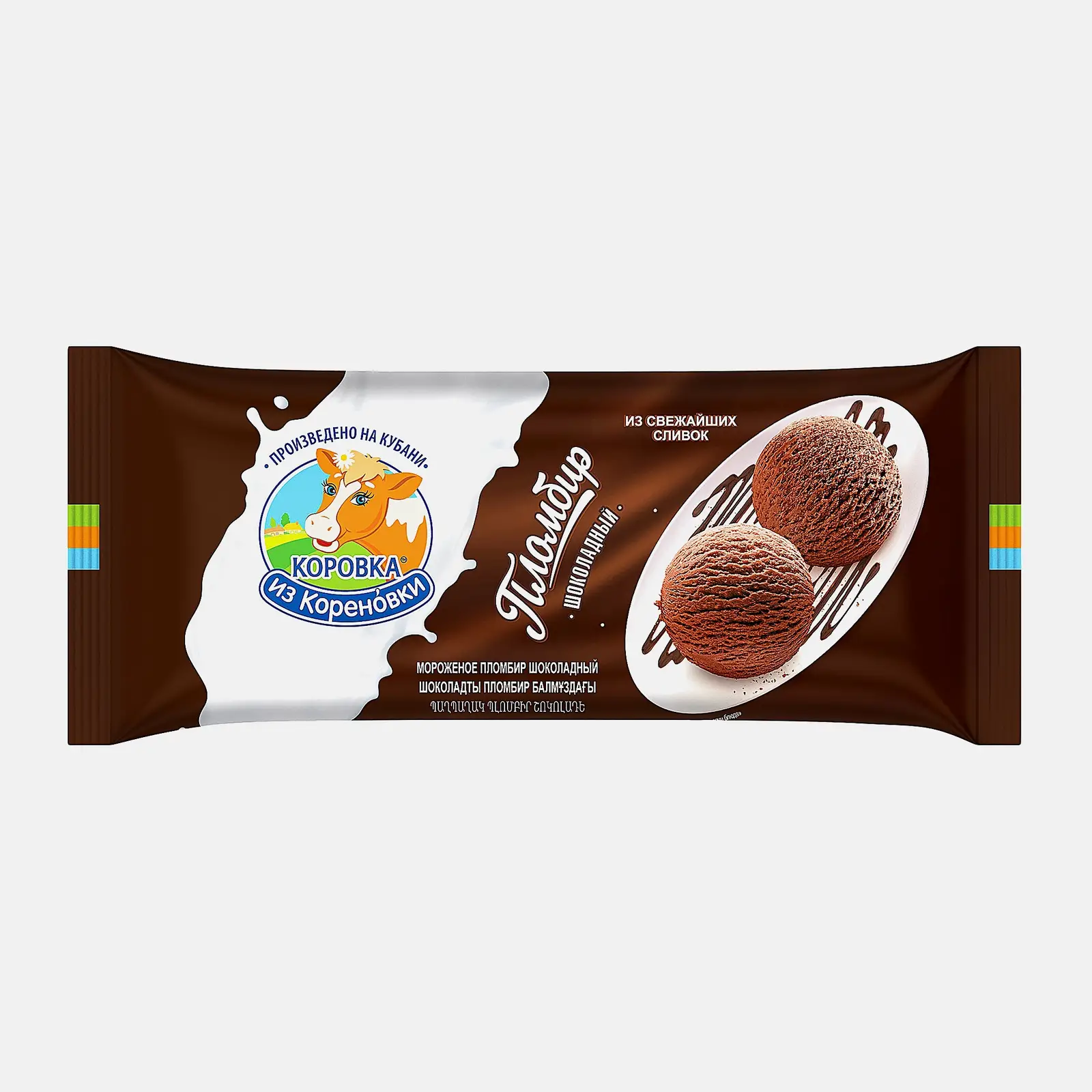 Мороженое Коровка из Кореновки пломбир шоколадный 15% 400г