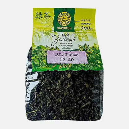 Чай зеленый крупнолистовой Молочный Гу Шу Shennun 200г