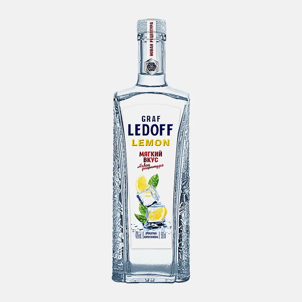 Водка Graf Ledoff Lemon особая 40% 500мл Водка Graf Ledoff Lemon особая 40% 500мл