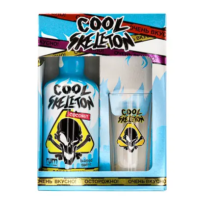 Ром кокосовый Cool Skeleton 37.5% 700мл + стакан