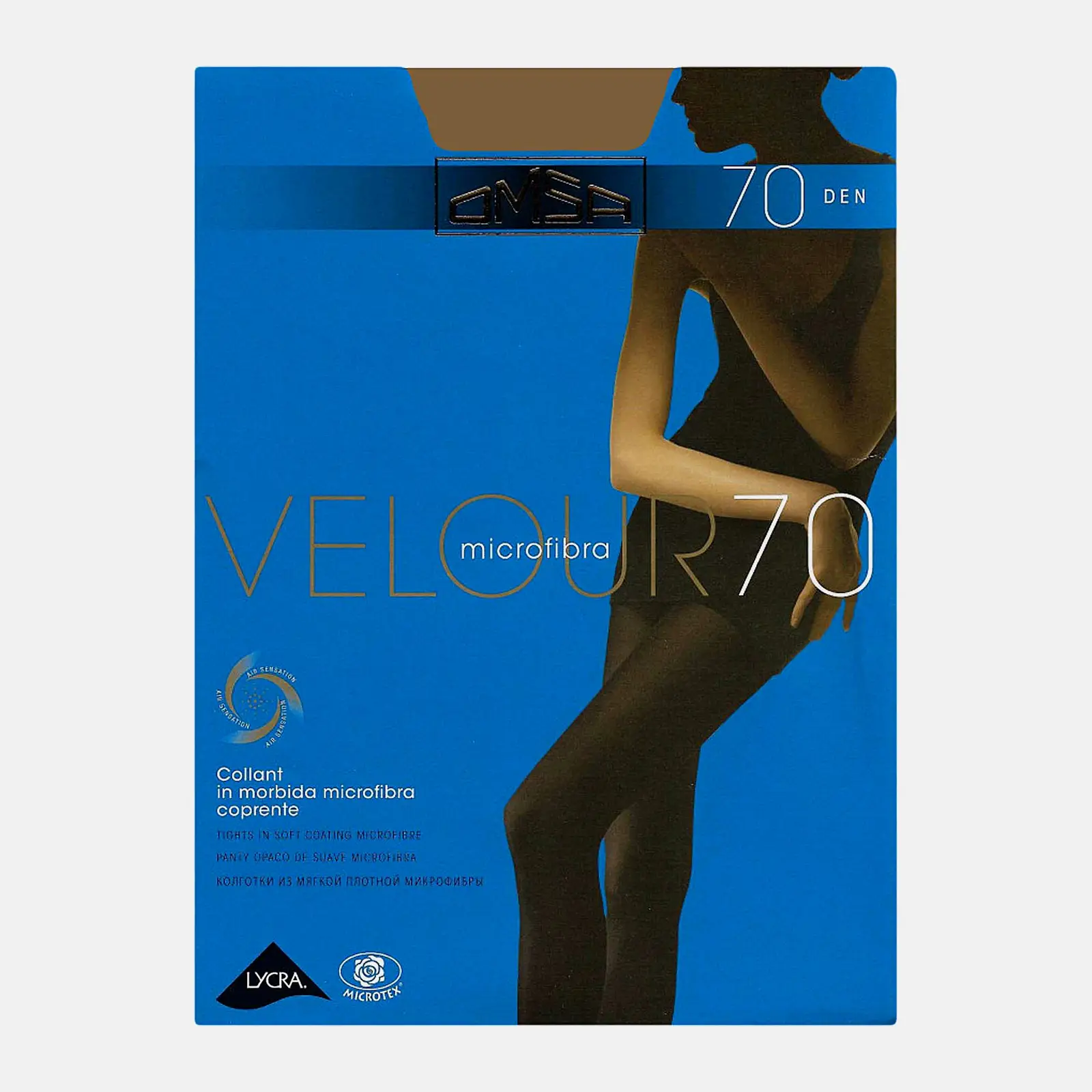 Бежевые колготки женские 70 den р.2 Daino Omsa Velour