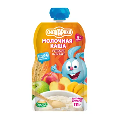 Изображение товара Детская молочная каша 5 злаков и гречнево-рисовая 111 г Маленькое Счастье
