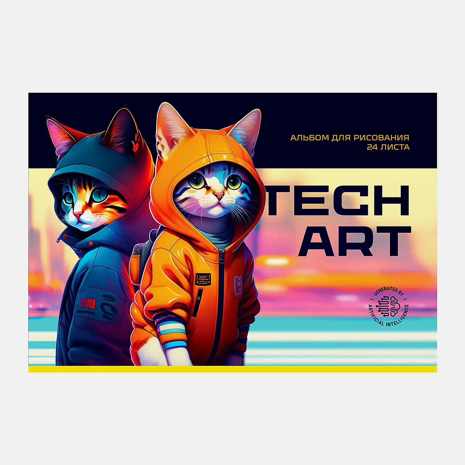 Альбом для рисования 24 листа Bg TechArt А4 на скрепке картонная обложка в ассортименте Альбом для рисования 24 листа Bg TechArt А4 на скрепке картонная обложка в ассортименте