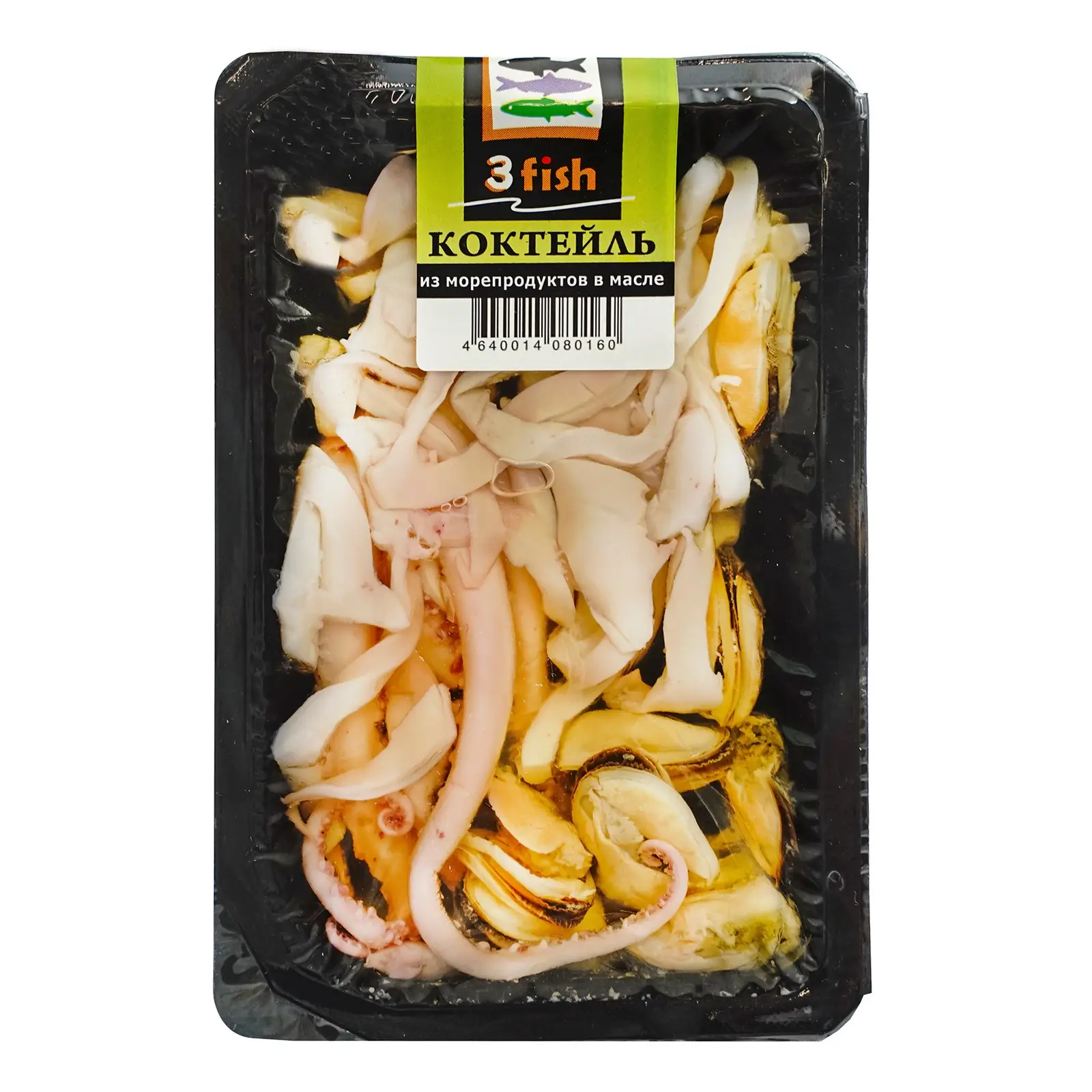 Изображение товара Коктейль из морепродуктов 3 Fish в масле 150г