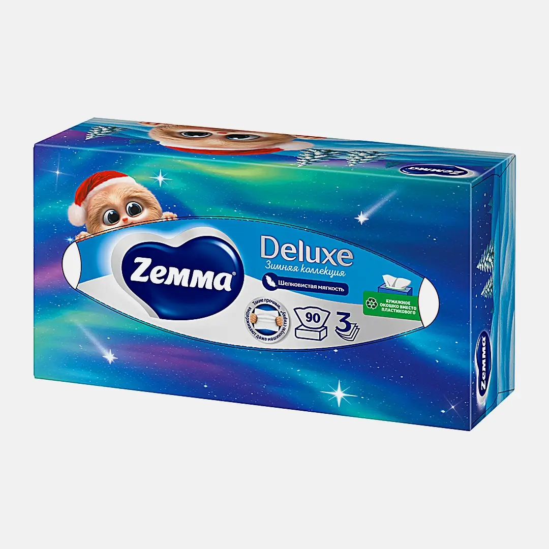 Бумажные салфетки Zemma Deluxe Design 3 слоя 90шт в ассортименте - фото 6 Бумажные салфетки Zemma Deluxe Design 3 слоя 90шт в ассортименте - фото 6