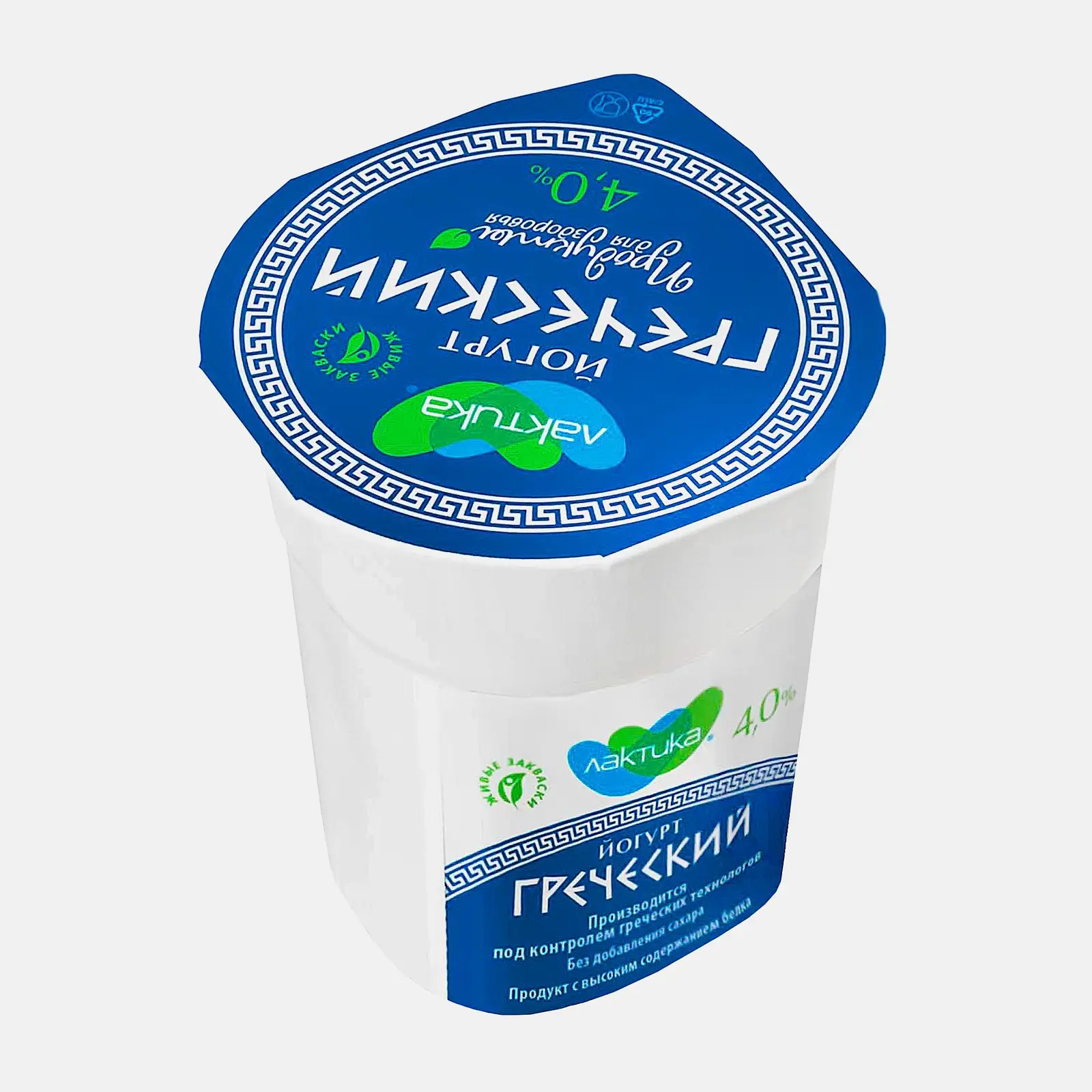 Изображение товара Греческий йогурт Lactica 4% 120г натуральный с густой текстурой