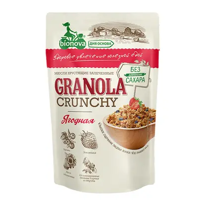 Изображение товара Мюсли запечённые ягодные Bionova Crunchy  60г