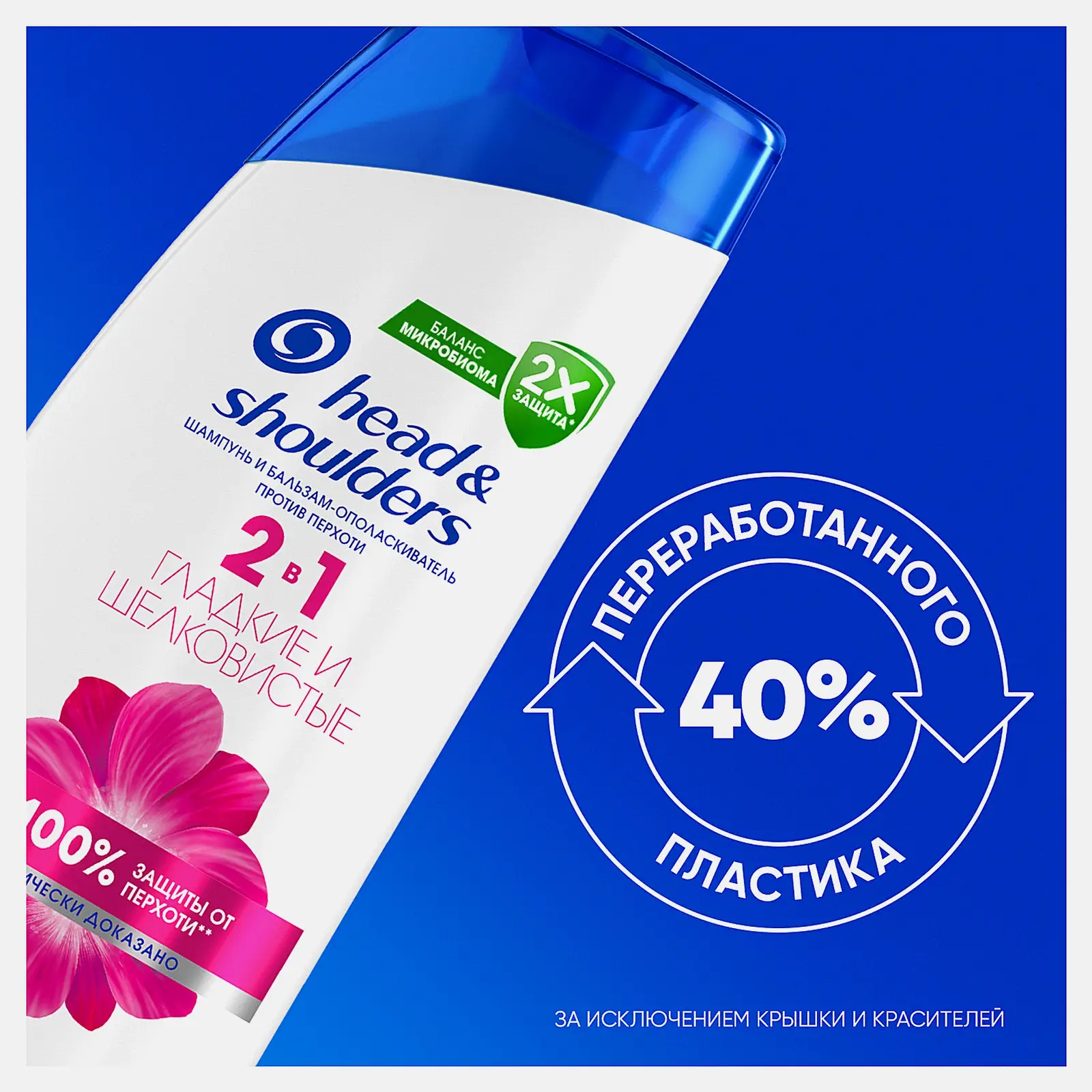Шампунь и бальзам-ополаскиватель против перхоти 2в1 Гладкий шёлк Head&Shoulders 360мл - фото 4