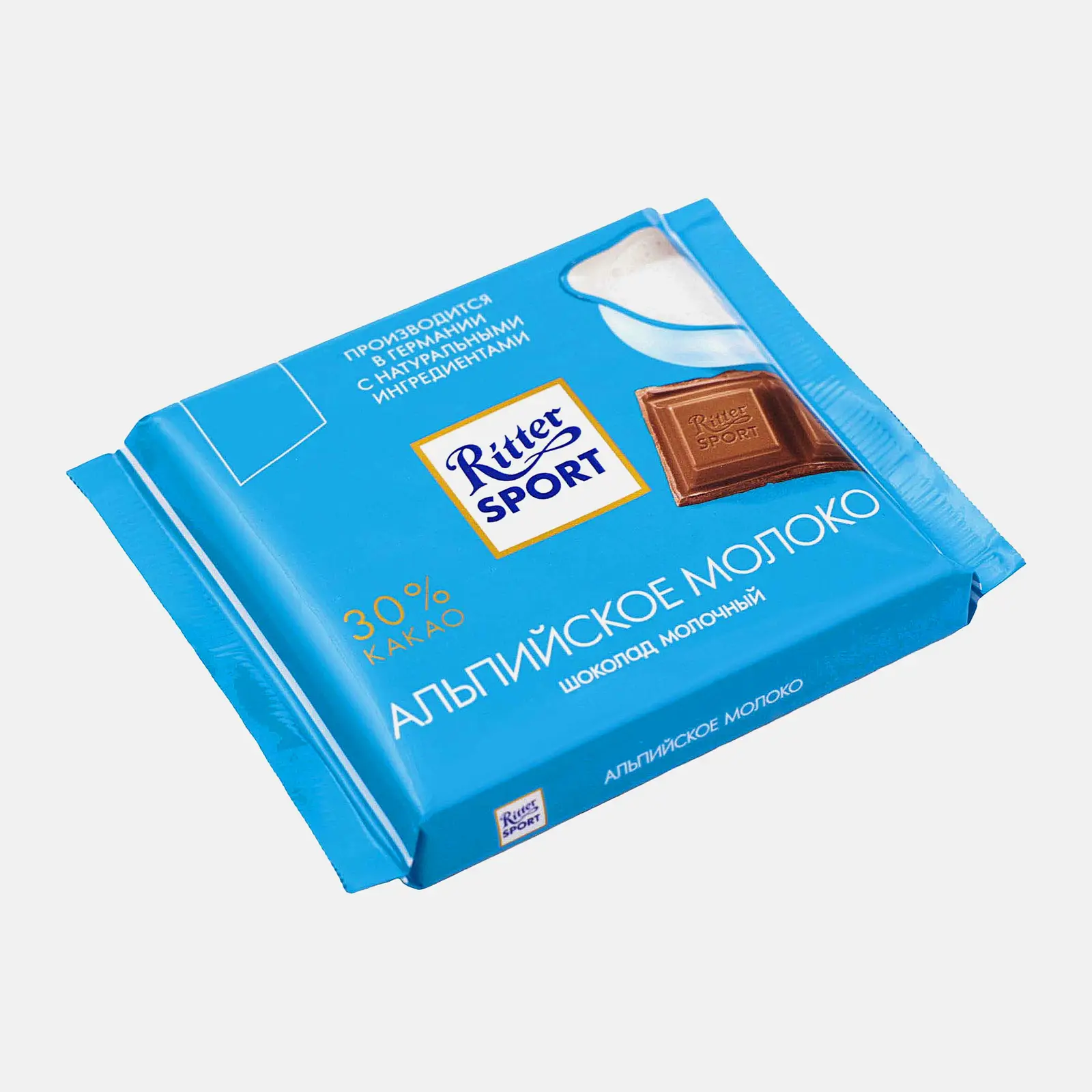 Шоколад Молочный с альпийским молоком Ritter Sport 100г - фото 2 Шоколад Молочный с альпийским молоком Ritter Sport 100г - фото 2
