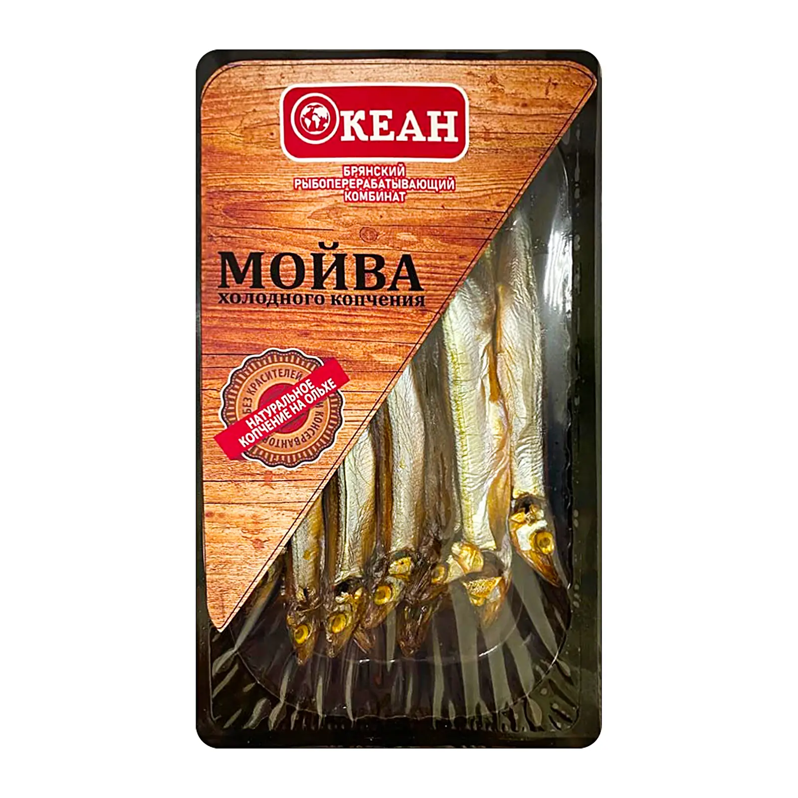 Изображение товара Мойва Океан холодного копчения неразделанная 200 г - вкусная закуска из морепродуктов