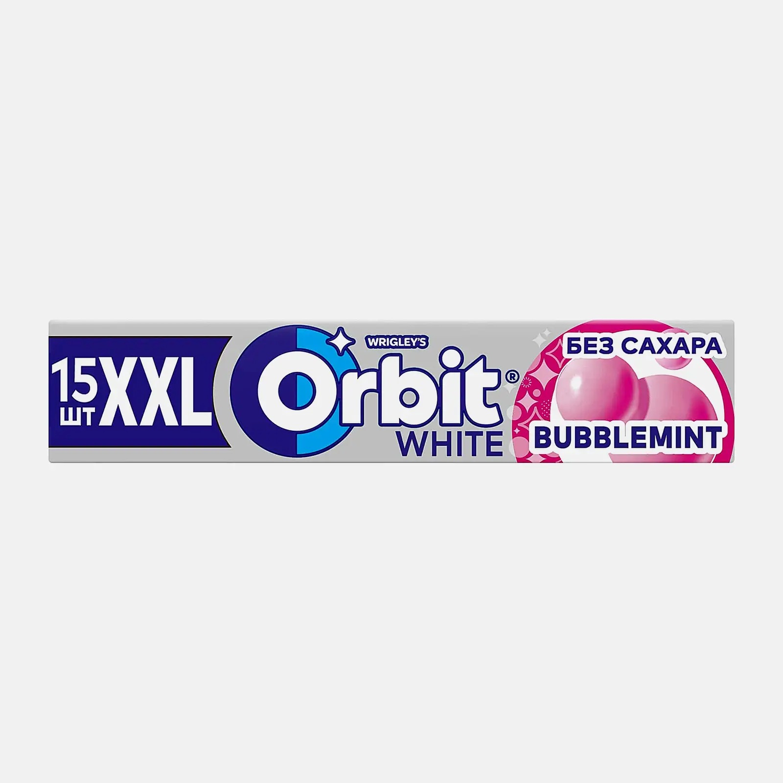 Изображение товара Жевательная резинка Orbit White XXL Bubblemint без сахара 20.4г освежает дыхание