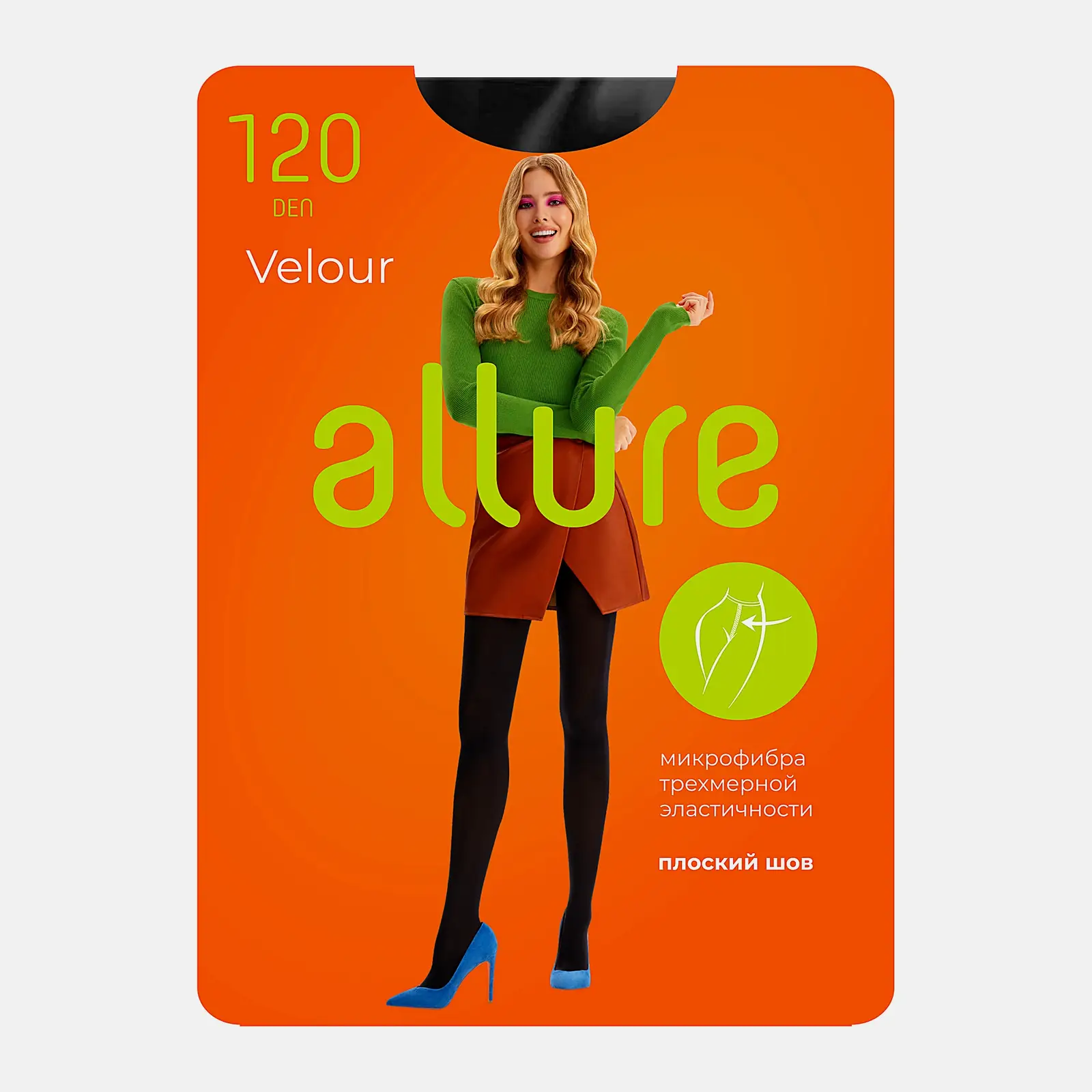 Колготки женские Allure Velour 120 черные р.4