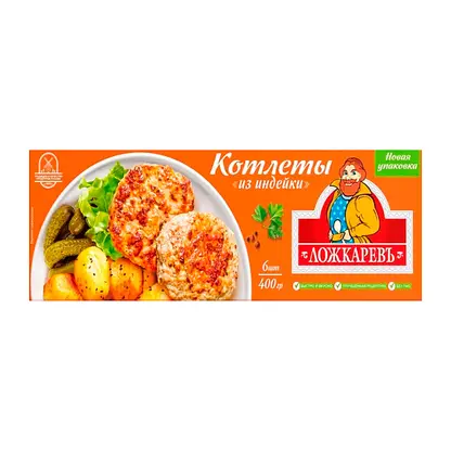 Изображение товара Котлеты Ложкаревъ из индейки 400г