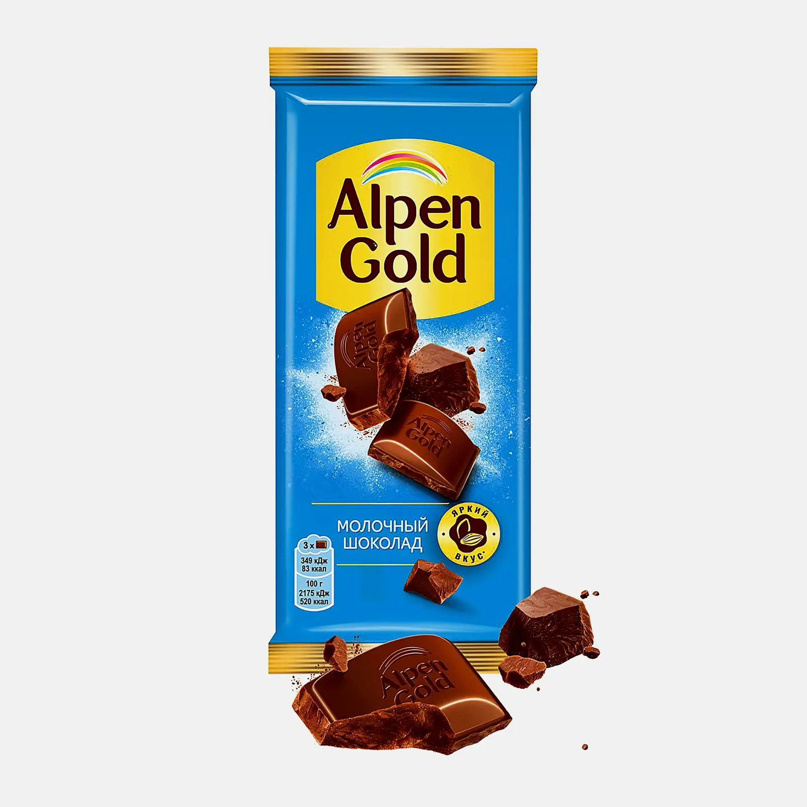 Изображение товара Шоколад Alpen Gold молочный 80 г классический с насыщенным вкусом