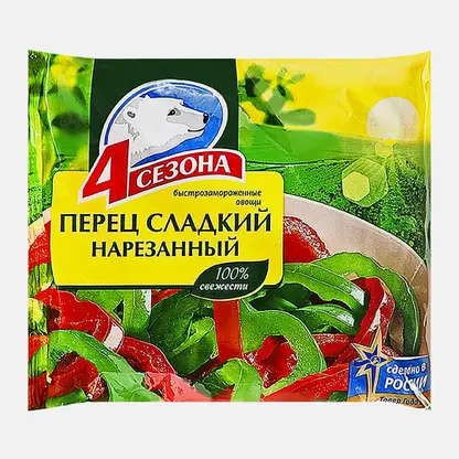 Перец фаршированный 4 Сезона сладкий нарезанный замороженный 400г