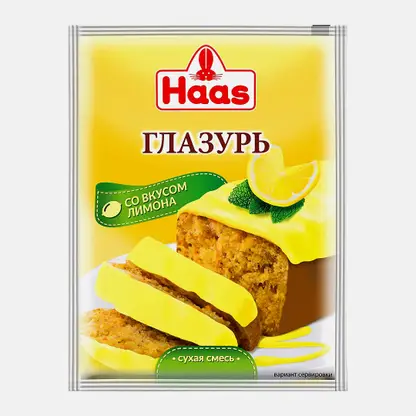 Смесь Haas Глазурь для приготовления Лимонной глазури 75г